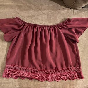 Burgundy Crop Top